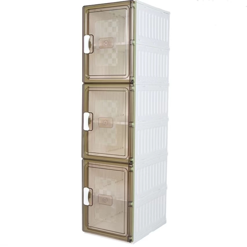 Stackable Shoe Organizer with Magnetic Closure for Easy Access, Suitable for Sneakers, Heels and Casual Shoes - Ideal Home and Dorm Room Organizer (for Entrance),Easy to Install,Portable Folding Shoe Organizer