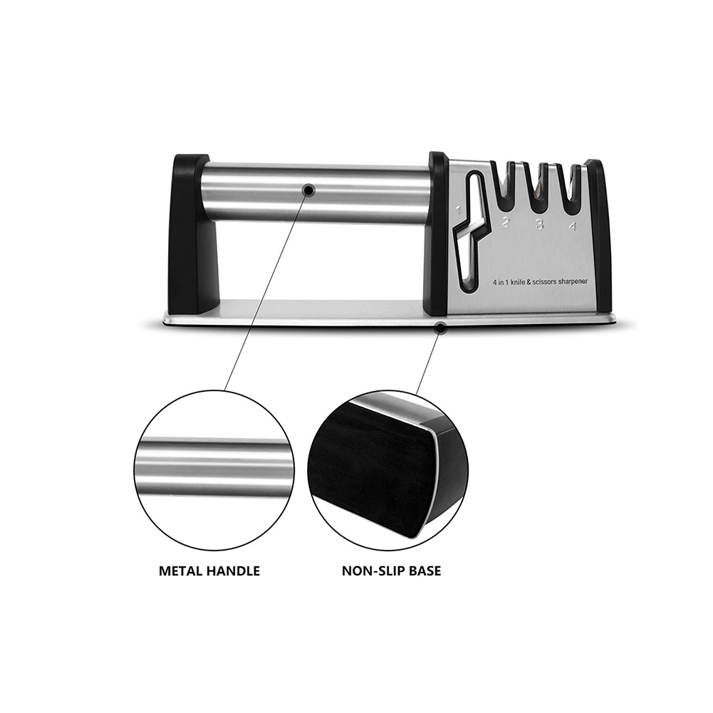 1pcs 4-in-1 Kitchen Blade and Scissor Sharpening Tool