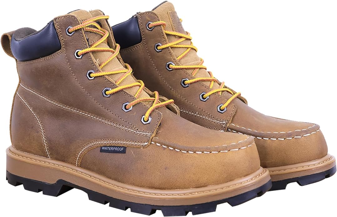 Womens Steel Toe Work Boots With 2 Insoles Waterproof Insulated Non Slip & Oil Resistant ASTM