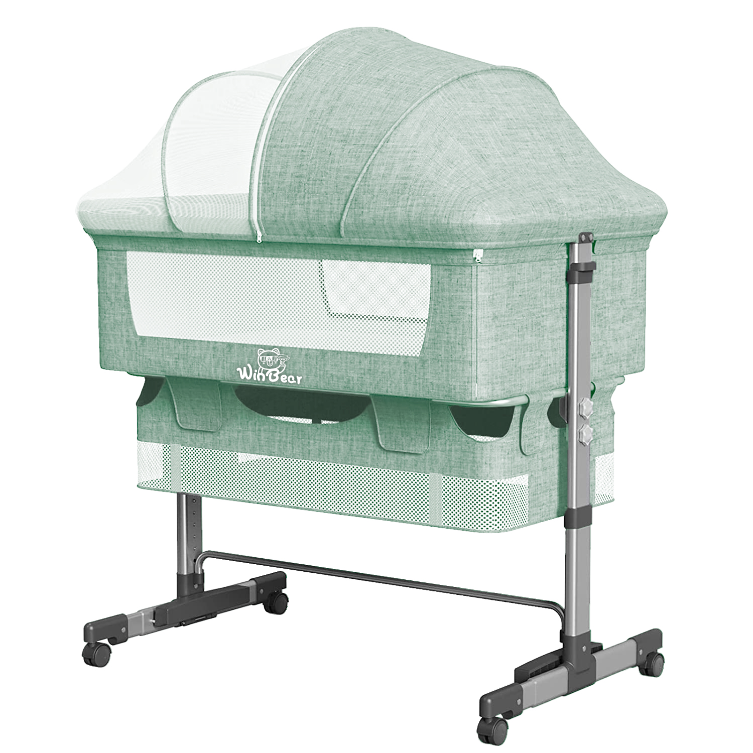 Baby Bassinet, Bedside Sleeper,Foldable Baby Bed to Bed, Adjustable Portable Bed for Infant/Baby/Newborn