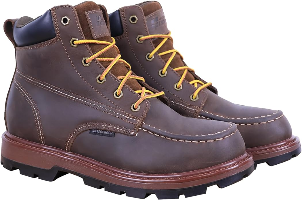 Womens Steel Toe Work Boots With 2 Insoles Waterproof Insulated Non Slip & Oil Resistant ASTM