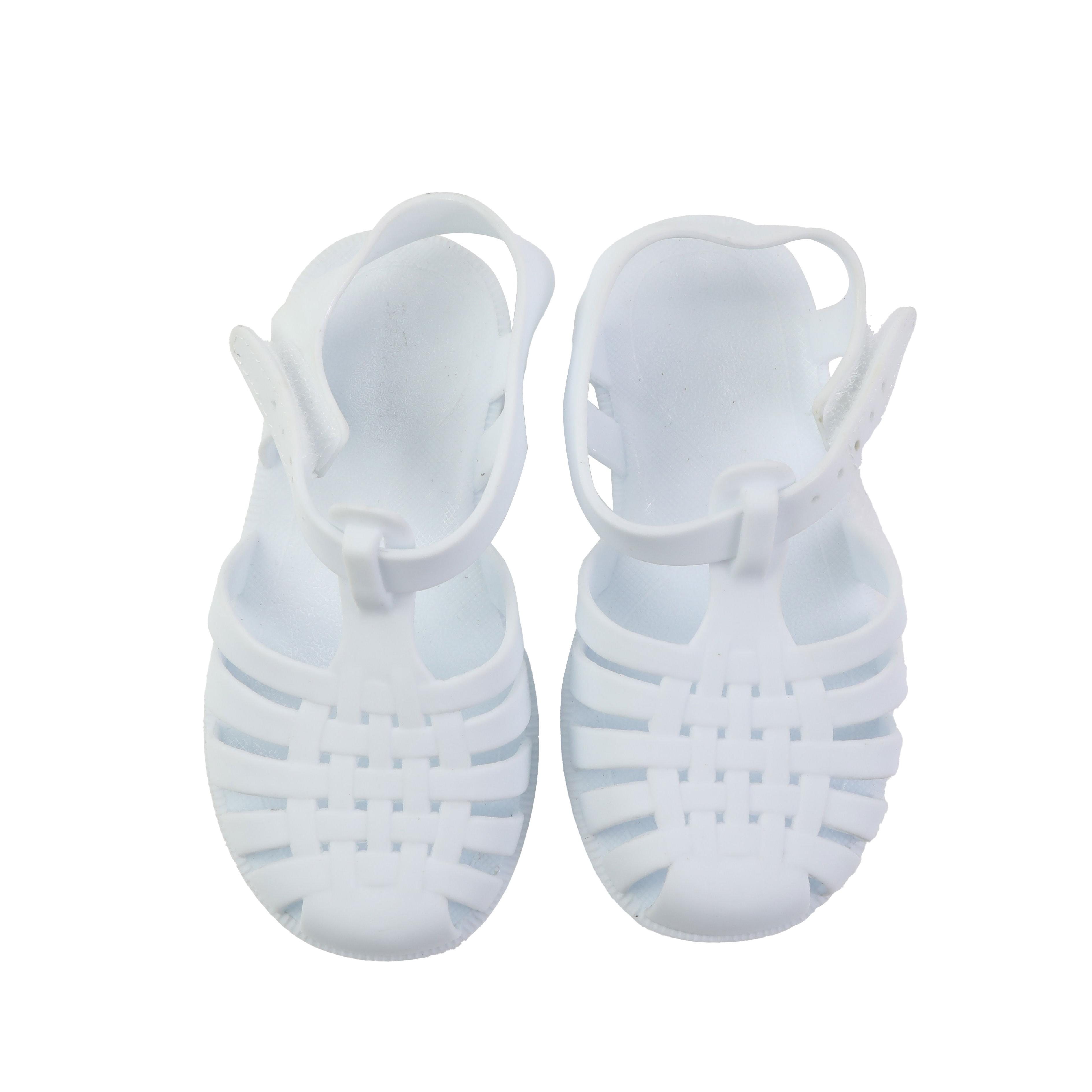 Summer Fashion Minimalist Solid Color Kids Children Beach Walk Soft PVC Jelly Sandals