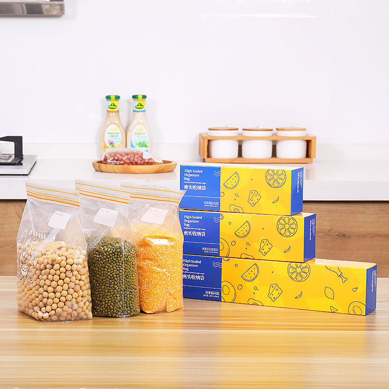 Sealed bag - Food-grade fresh-keeping bag - Self-sealing bag - Thickened - Household food - Double-strand - Specialized - Multi-functional - Refrigerator packaging bag