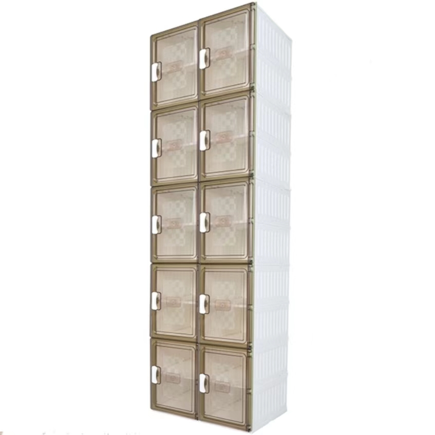 Foldable Clear Shoe Box,One Piece Shoe Rack, Bedroom Living Room Entrance Dormitory Accessory (For Entrance) Folding Sneaker Organizer,Portable Folding Shoe Cabinet,easy to install,can also store clothes,books and so on