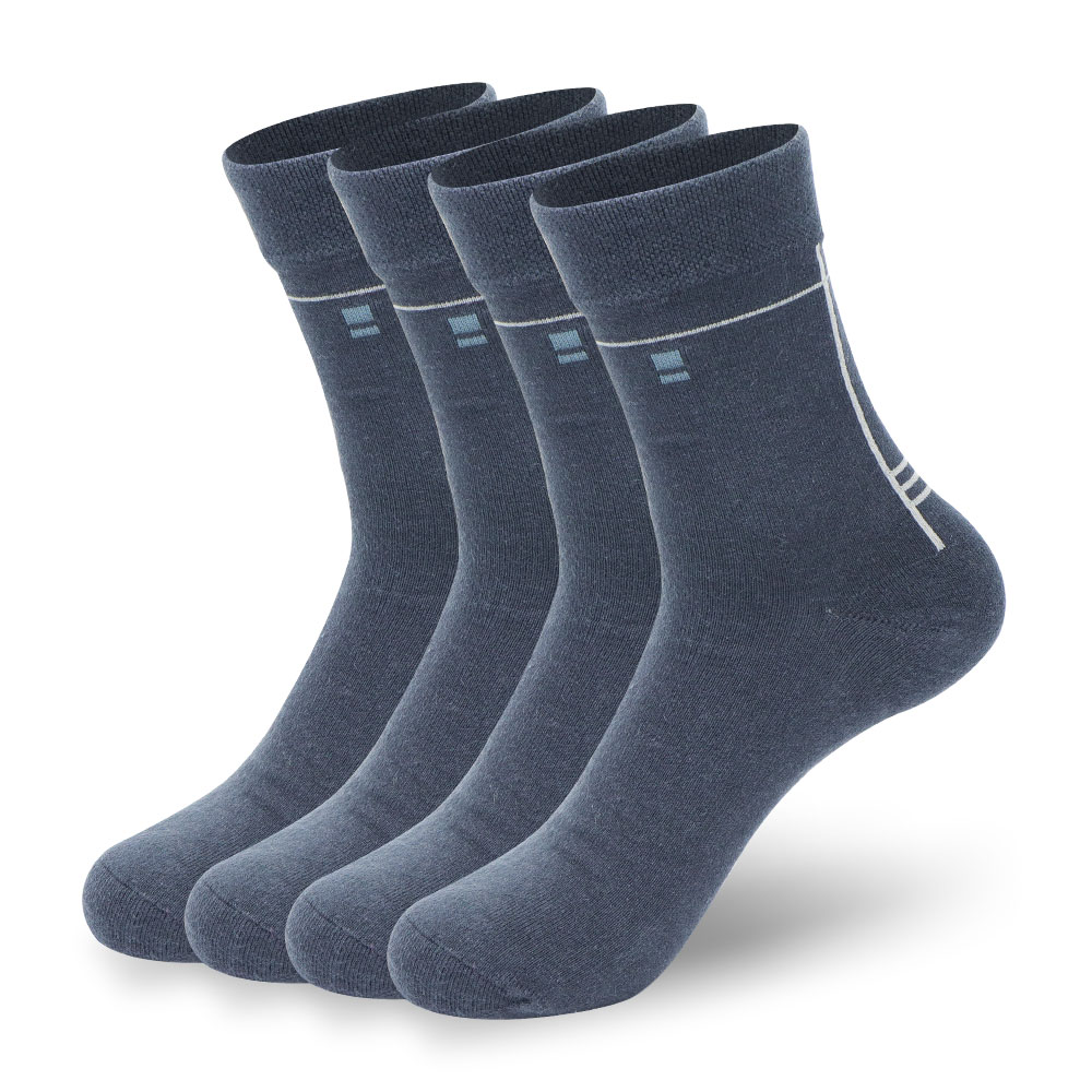 Ramie Men's Cross Black Socks(Twelve pairs)
