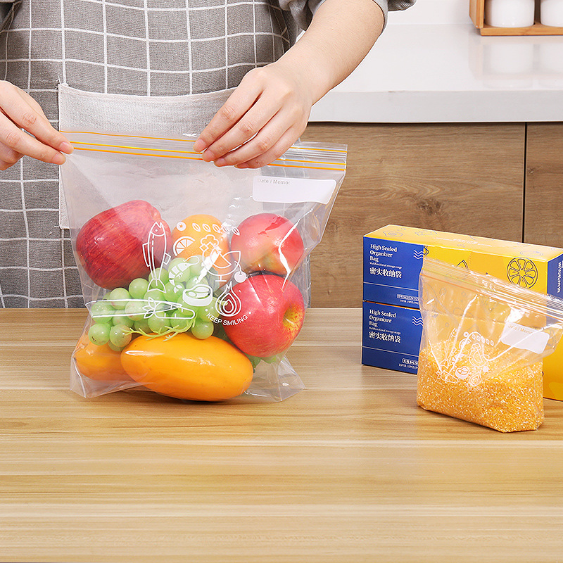 Sealed bag - Food-grade fresh-keeping bag - Self-sealing bag - Thickened - Household food - Double-strand - Specialized - Multi-functional - Refrigerator packaging bag