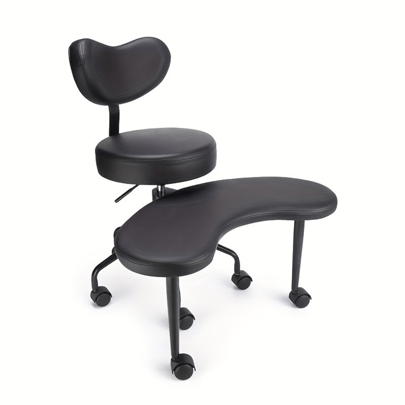 Meditation Chair, Home Office Desk Chair, Cross Leg Chair with Lumbar Support and Adjustable Stool, Multi-Functional Kneeling Chair, Height Adjustable, Yoga Table and Chair Flexible Design for Fidgeters