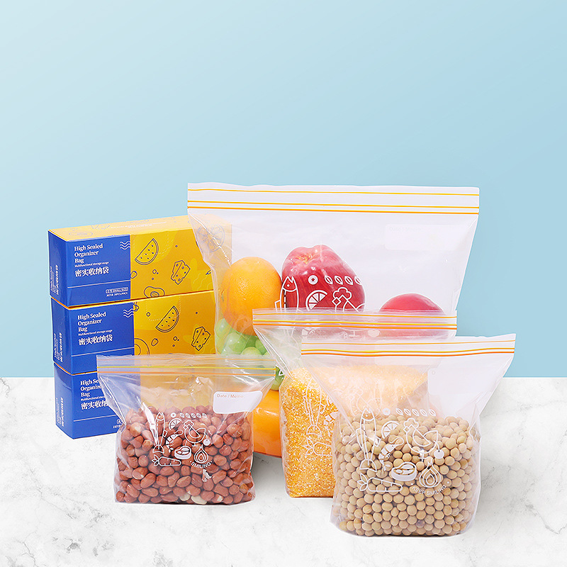Sealed bag - Food-grade fresh-keeping bag - Self-sealing bag - Thickened - Household food - Double-strand - Specialized - Multi-functional - Refrigerator packaging bag