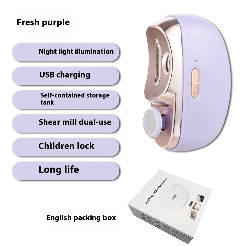 Nail polisher electric nail clippers children and adults anti-pinch nail clippers automatic nail clippers multi-function nail grinder，automatic nail grinder，Clipper Trimmer Automatic Nail