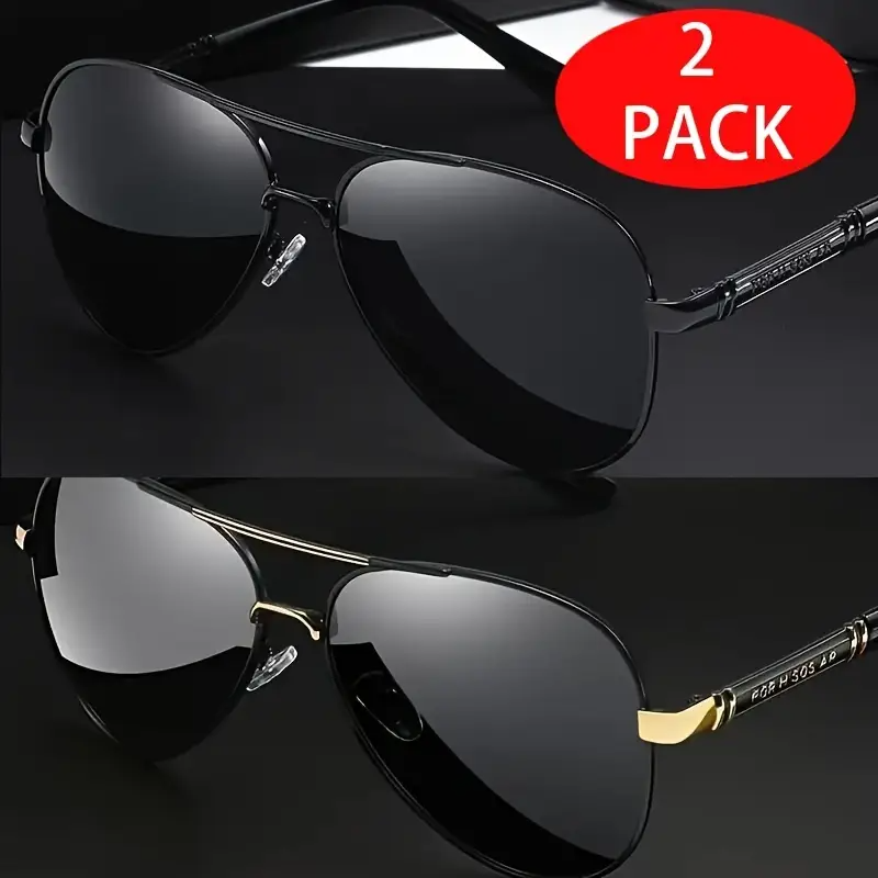 "2 Pairs Polarized Sunglasses (Men &amp; Women) – For Outdoor, Driving, and Travel "