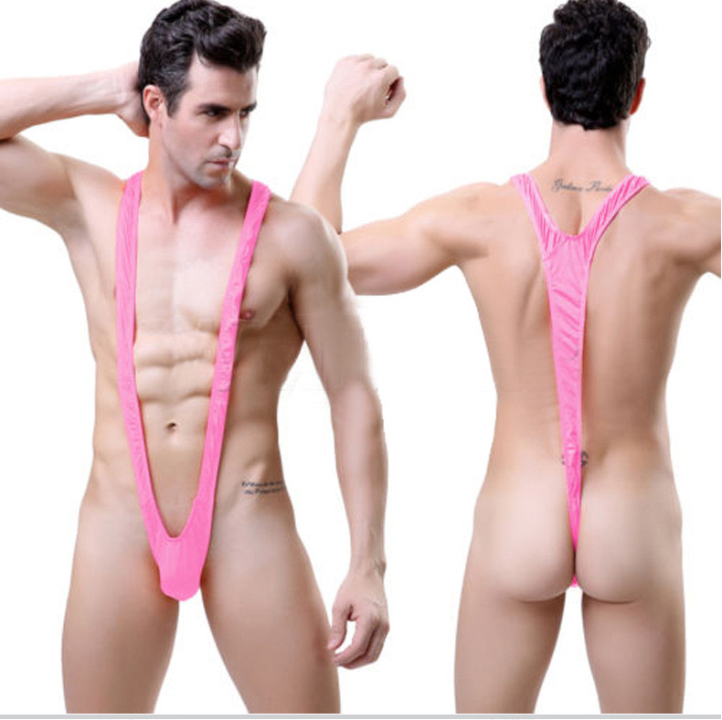 Men's V Shaped Mankini Leopard Jockstrap Wrestling Singlet V Sling Swimsuit Thong Y Back Leotard Underwear Sexy underwear for men
