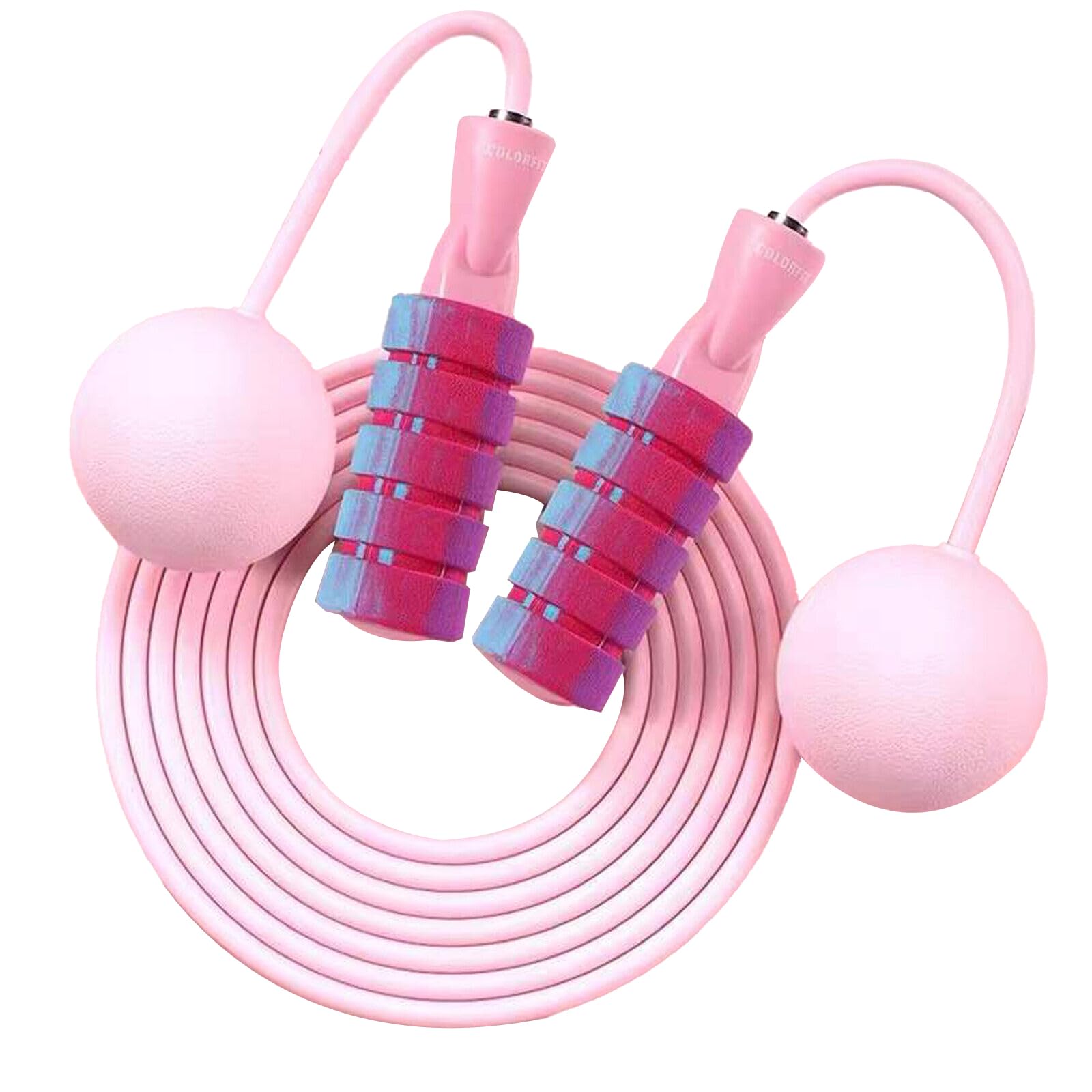 Jump Rope with 2 in 1 Training Adjustable Ropeless Skipping Rope Fitness Weighted, Adjustable Weighted Cordless Jumping Rope for Kids Men Women, Cardio, CrossFit
