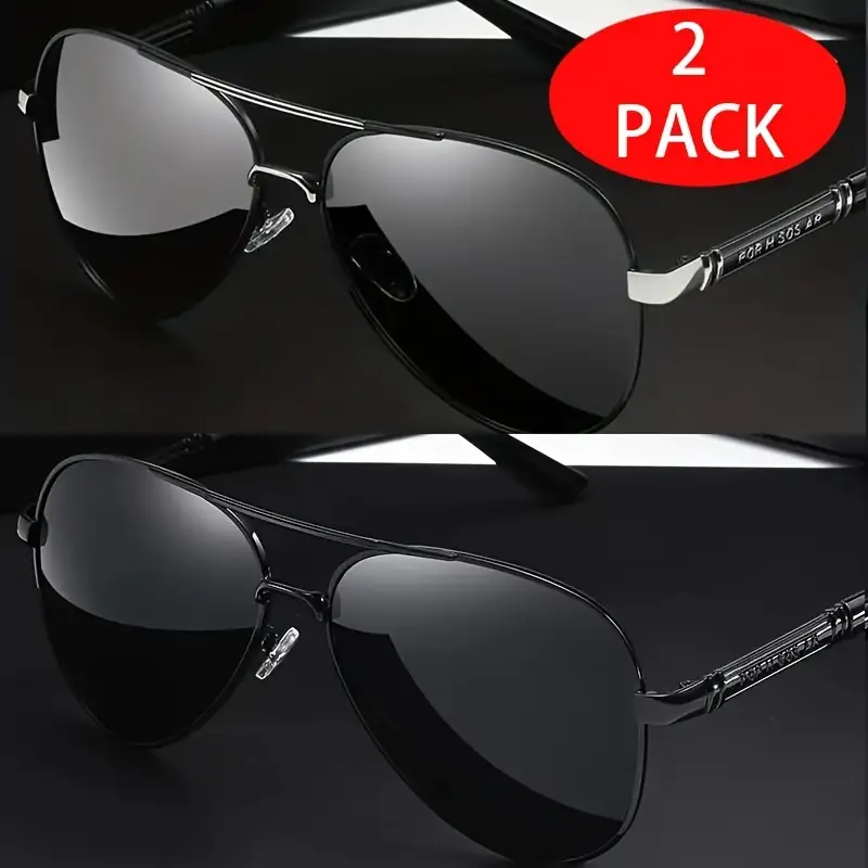 "2 Pairs Polarized Sunglasses (Men &amp; Women) – For Outdoor, Driving, and Travel "