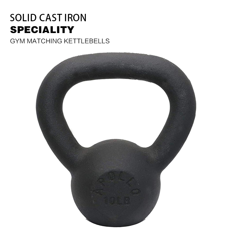 A4A  10LB  Powder Coated Cast Iron Kettlebell for Men and Women's Gym, Same Family Kettlebell