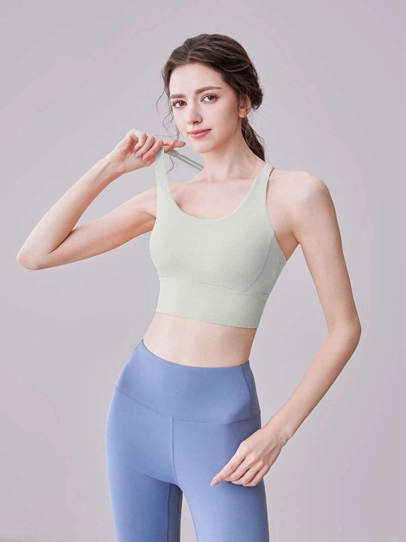 X-SHADOW JYTN011 Yoga Clothes Skin-friendly Breathable Slim Fit High Elasticity Comfort No Feeling Built-in Chest Pad Sports Shockproof