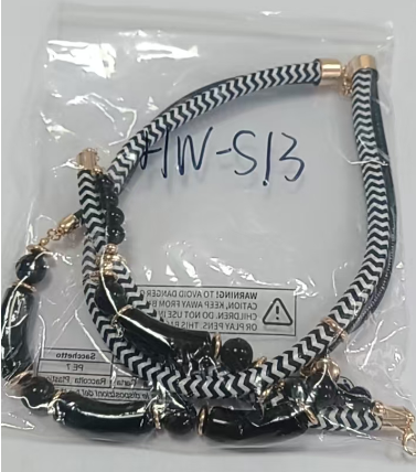 2 Fashionable necklaces and bracelets for ladies, zebra print nylon string beaded double-layer design, versatile for daily use, parties, Mother's Day, graduation season, back-to-school season, Teachers' Day gifts