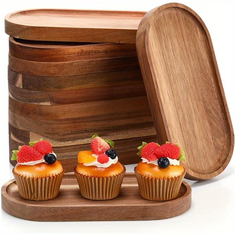 1pc LDQ Elegant Wooden Serving Tray - Japanese-style, space-saving design for food and beverage service - ideal for home décor and kitchen accessories.