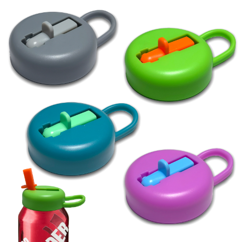 4-Pack Reusable Silicone Soda Can Lids with Straws | BPA-Free, Leak-Proof Can Covers for Coke, Beer, Energy Drinks | Fits Standard 12oz Cans (Camping, Picnics, Travel)