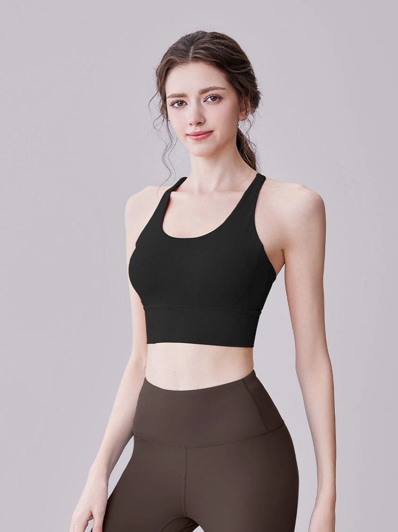 X-SHADOW JYTN011 Yoga Clothes Skin-friendly Breathable Slim Fit High Elasticity Comfort No Feeling Built-in Chest Pad Sports Shockproof