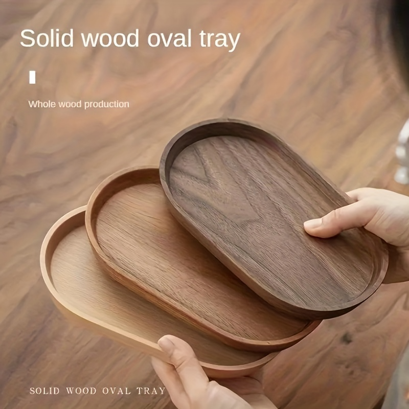1Pcs LDQ Elegant Wood Service Tray -Japanese Style, space Saving Design forFood and Beverage Service - Perfect forHome Decor and Kitchen Accessories