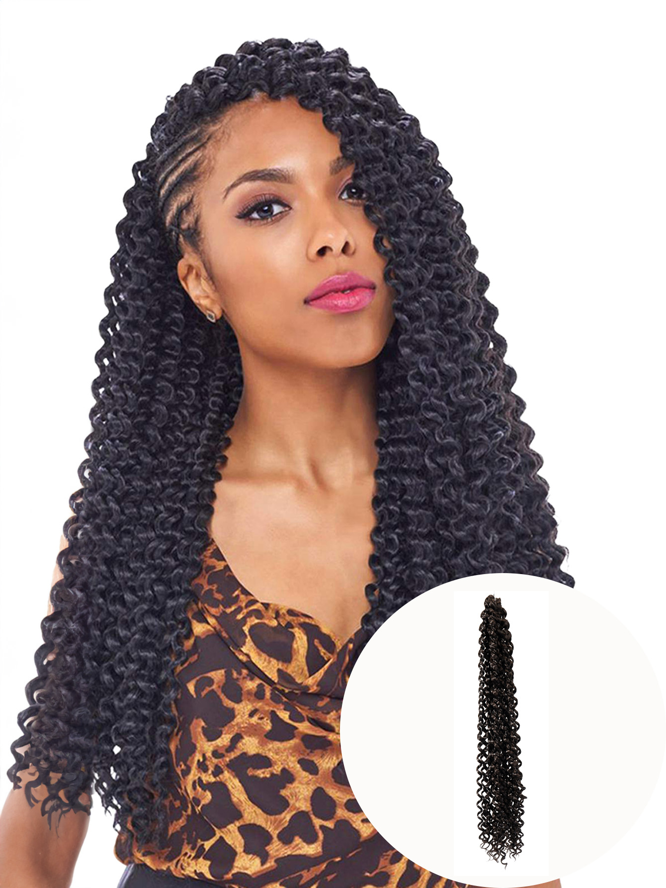 "Passion Twist Crochet Hair Water Wave  Crochet Hair for Faux Locs Spring Twist Synthenic Braiding Hair Extension WATER WAVE 24"""