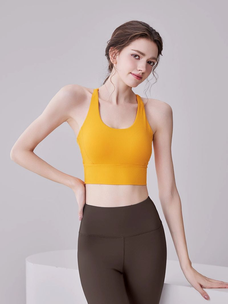 X-SHADOW JYTN011 Yoga Clothes Skin-friendly Breathable Slim Fit High Elasticity Comfort No Feeling Built-in Chest Pad Sports Shockproof
