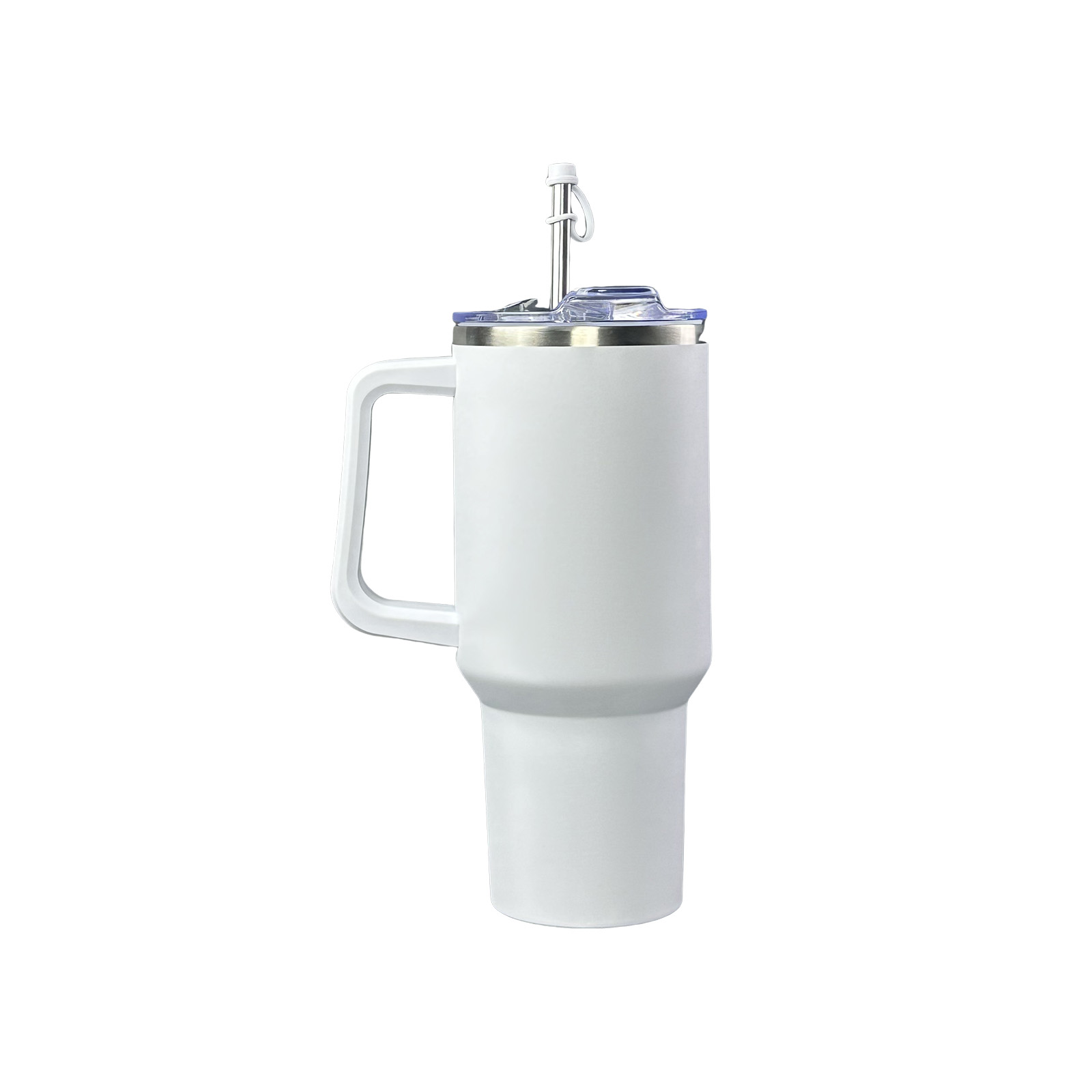 40oz/1200ml stainless steel car thermos, stainless steel straw coffee cup, PP handle for easy carrying