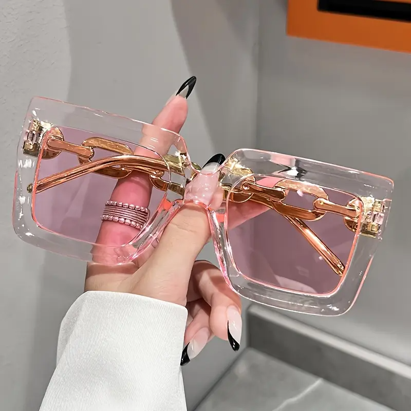 3-Piece Set Retro Large-Frame Glasses - The Perfect Accessory for Fashion Enthusiasts and Urban Explorers, Blue Light Blocking Women’s Glasses