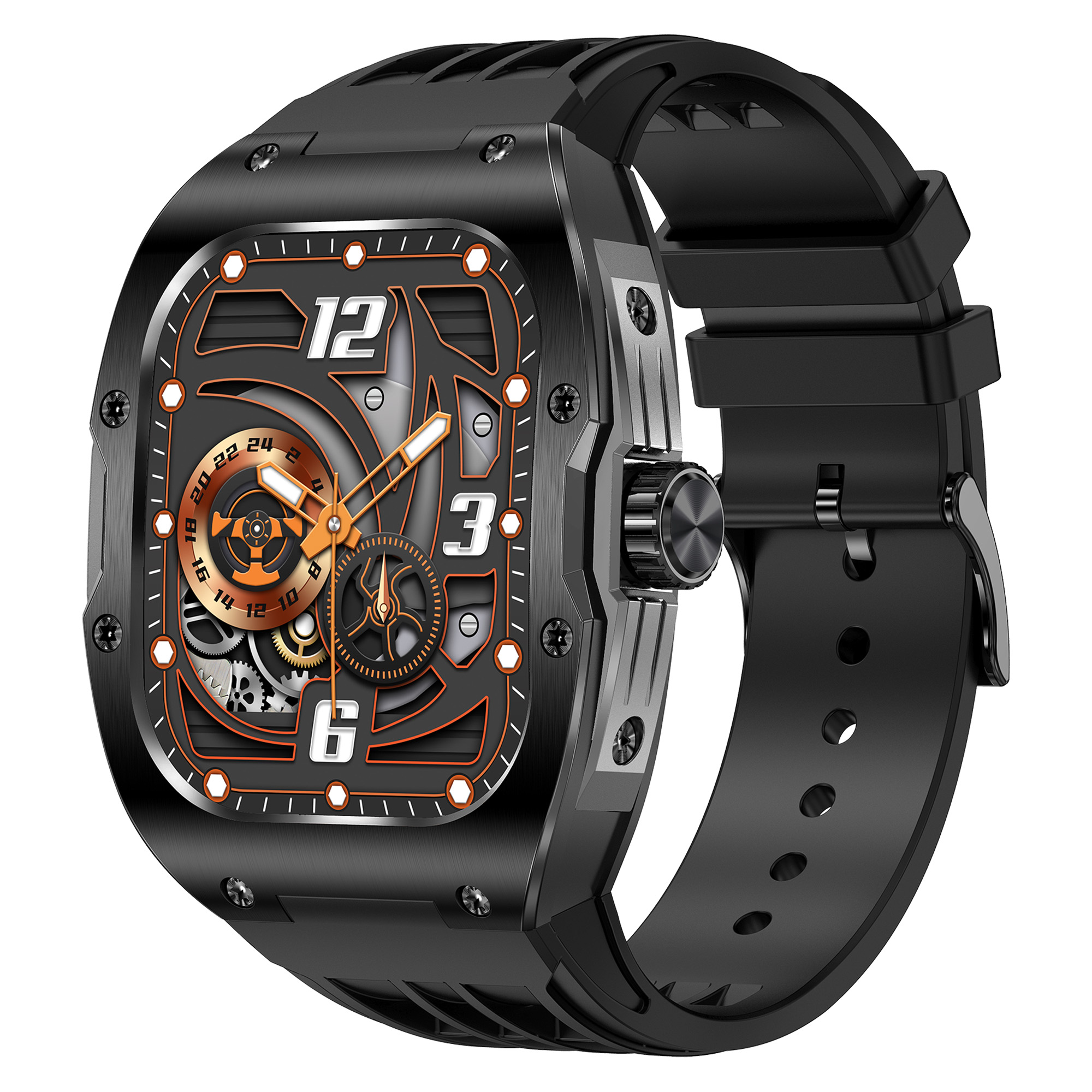 Smart Watch for Men 1.95-inch AMOLED HD Screen Wireless Call, Custom Dial, Fitness Tracker, 400mAh Battery Multiple Sports Modes 400 mAh Long Battery Life,Compatible with iPhone and Android,