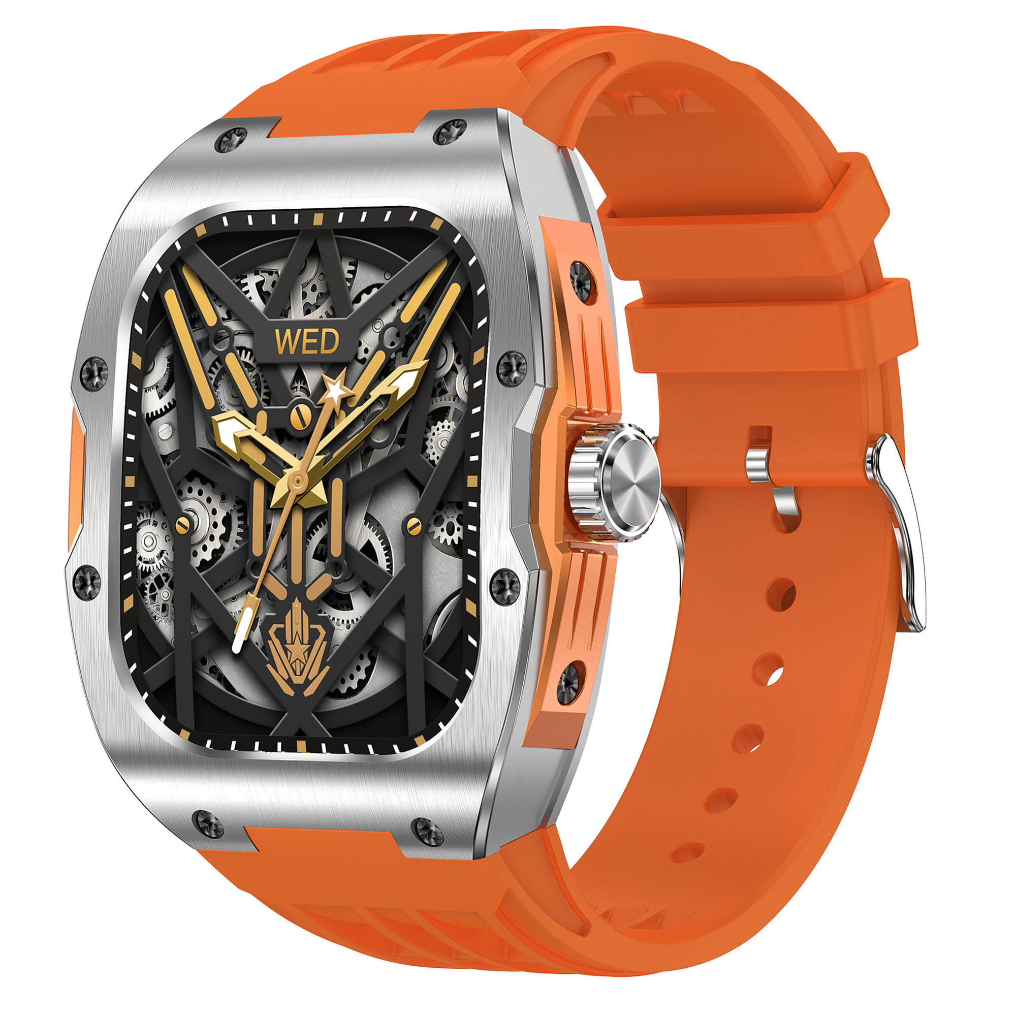Smart Watch for Men 1.95-inch AMOLED HD Screen Wireless Call, Custom Dial, Fitness Tracker, 400mAh Battery Multiple Sports Modes 400 mAh Long Battery Life,Compatible with iPhone and Android,