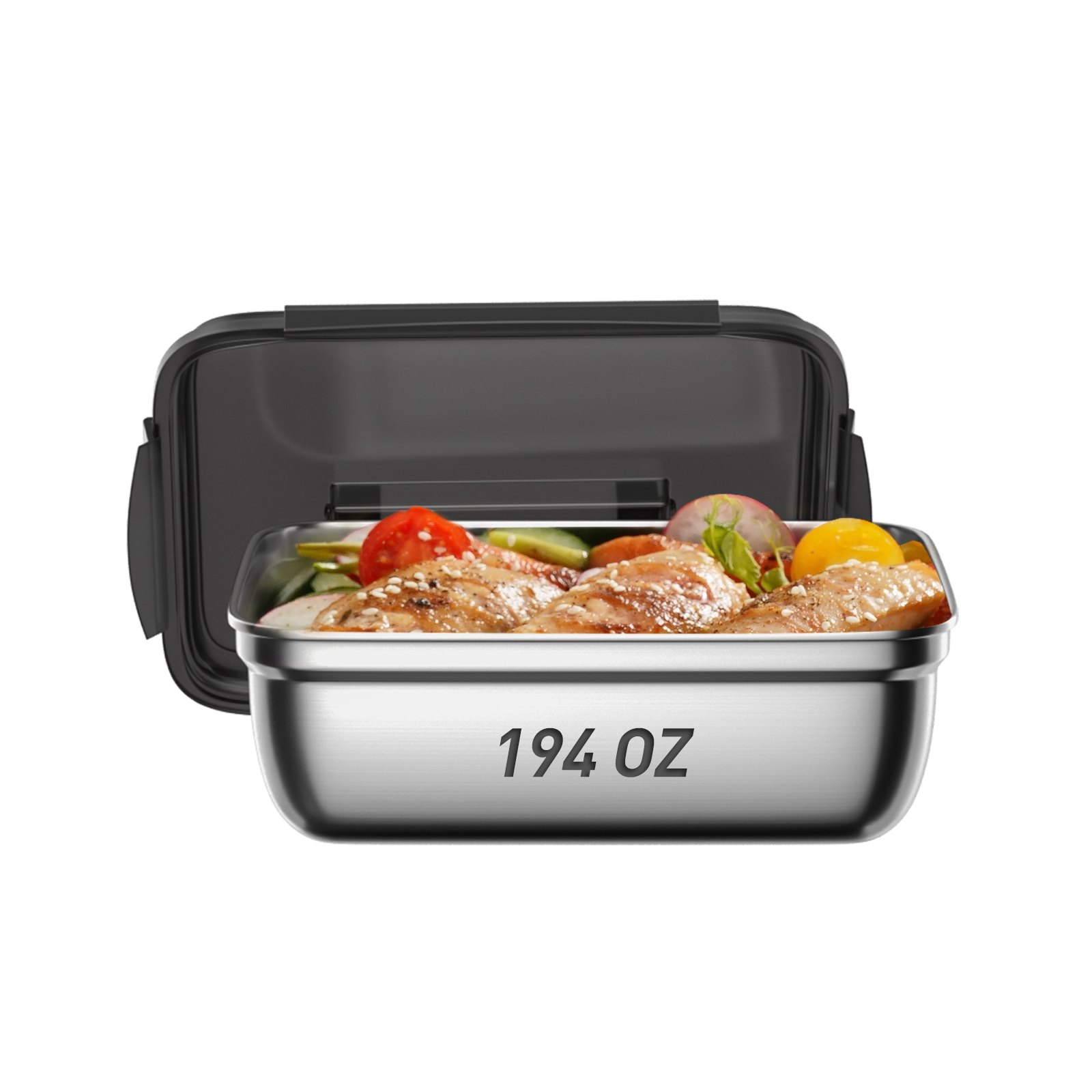 304 stainless steel fresh-keeping box, kitchen storage, 5.5L large capacity, frozen fresh-keeping, storing food, pickling kimchi, meat, etc