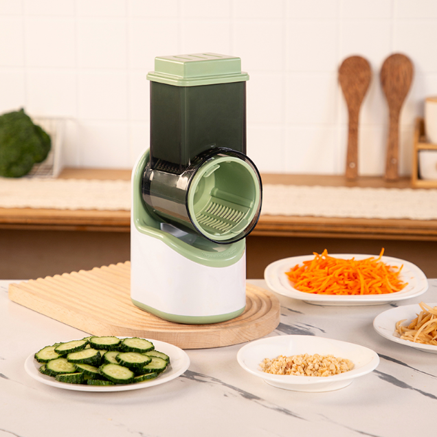 3-in-1 Electric Vegetable Slicer, Salad Shooter & Fruit Shredder for Home Kitchen, with 3 Stainless Steel Blades for Effortless Slicing, Shredding, and Grating