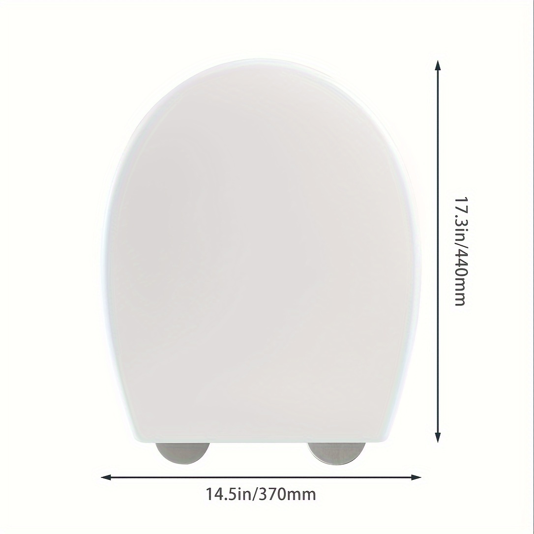 1pc Round Toilet Seat With Built-In Potty Training Seat, For Family, Slow Close, Easy Clean, Fits Both Adult And Child Toilet Lid, Plastic, White