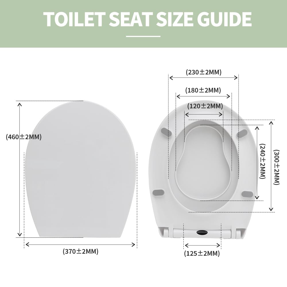 1pc U Shape Toilet Seat with with Built-In Potty Training Seat, for Family, Slow Close, Easy Clean, Suitable Standard Elongated or Oval Toilet Lid, Plastic, White