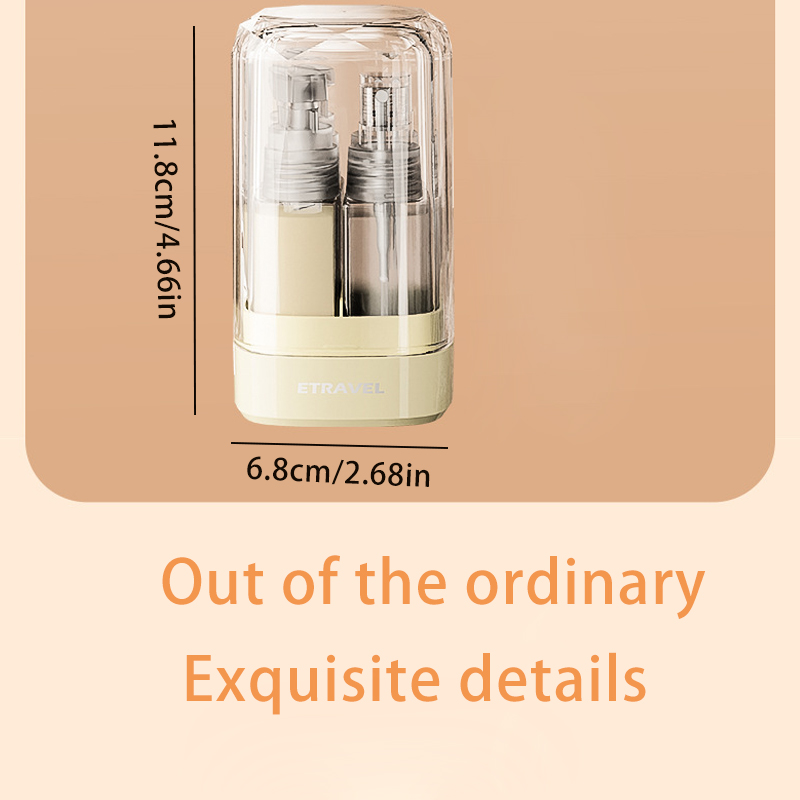 2Pcs package 4-in-one Travel Portable Dispenser Bottle(Color Random)
