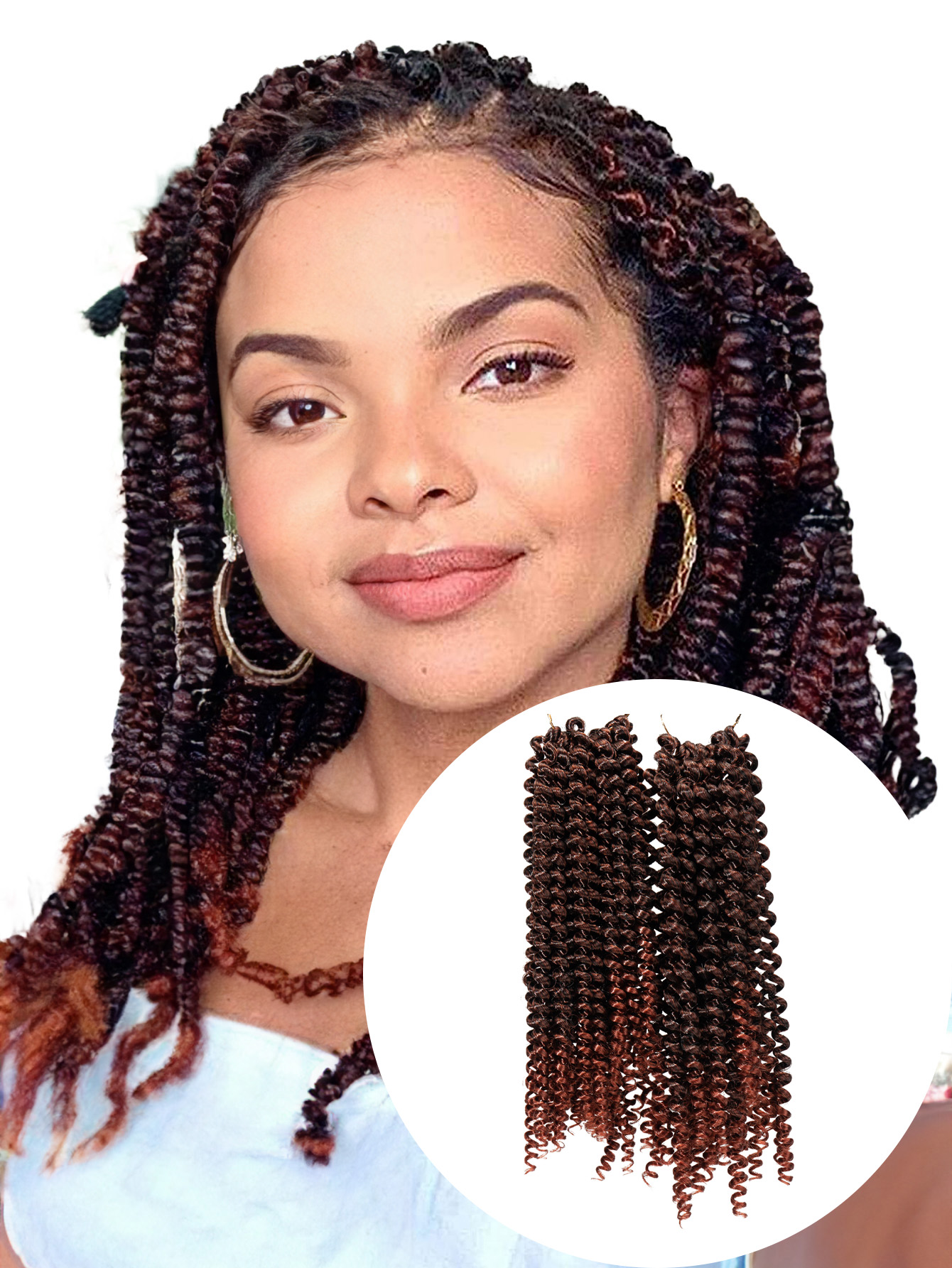 "Spring Twist Hair Synthetic Fiber Braiding Hair Extensions"