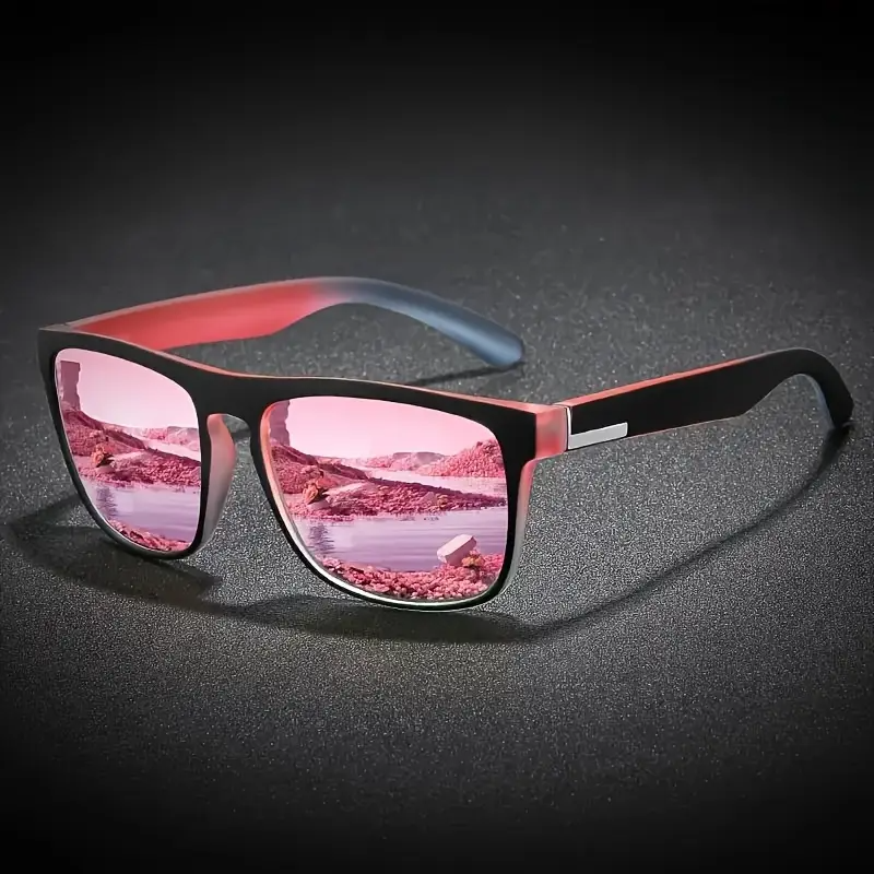 Classic Square Frame Unisex, TAC Colored Lenses, Composite Material, Metal Hinge, Lightweight and Durable. Suitable for Parties, Streetwear, Beach and Daily Use. Ideal Gift for Special Occasions