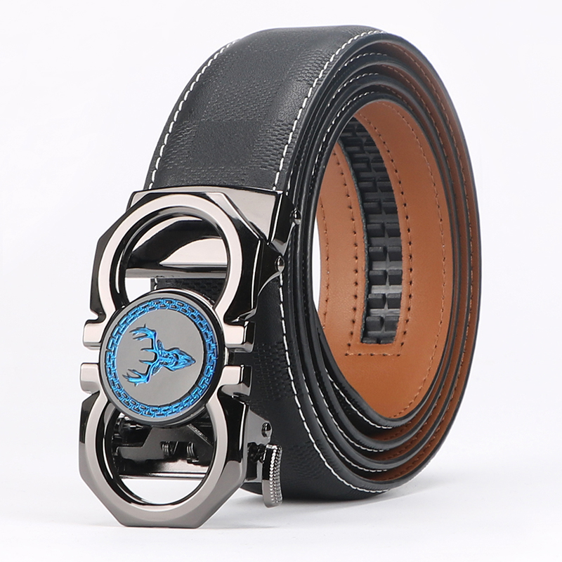Genuine Leather Cowhide Men's Belt 1 3/8