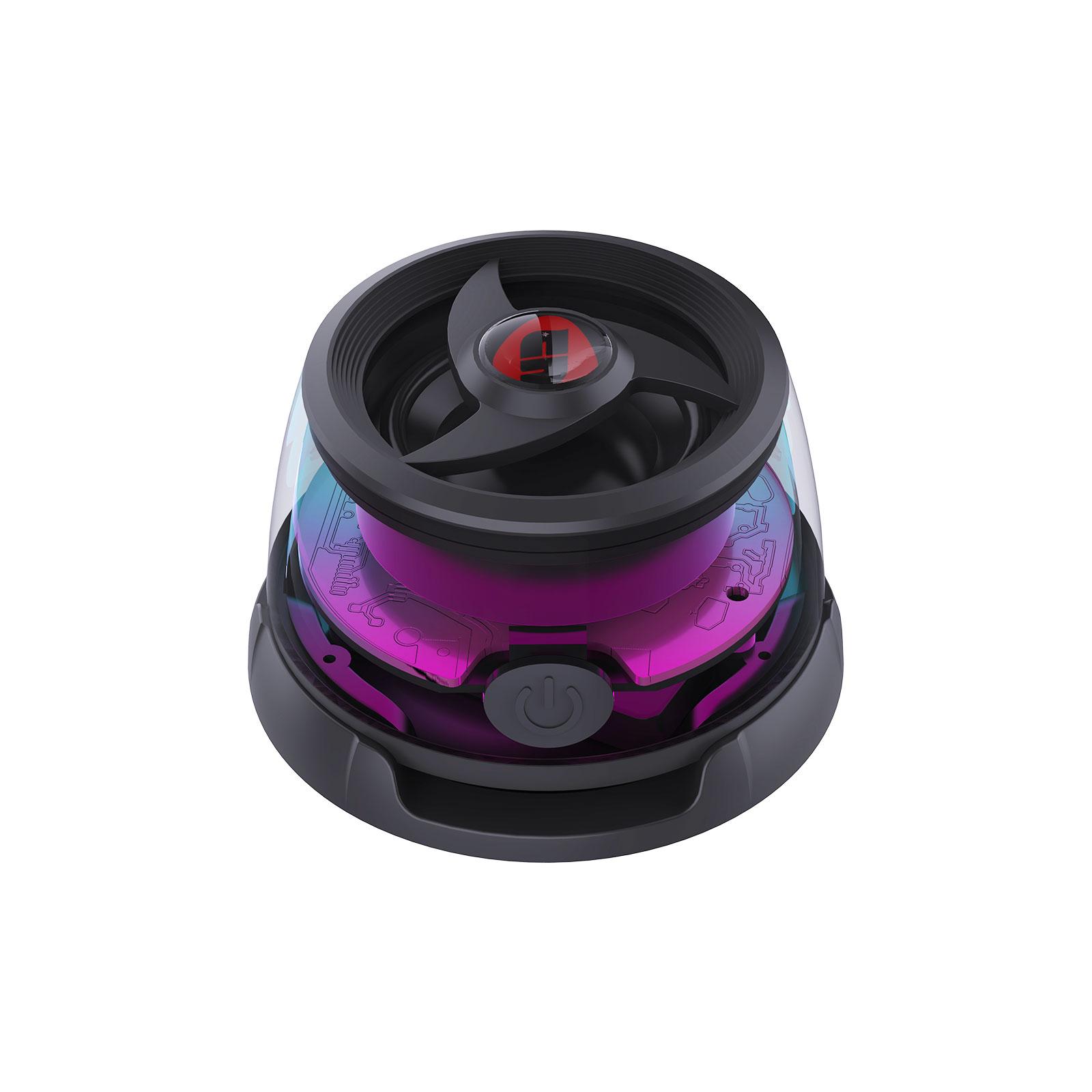 Magnetic Cyber Bluetooth Speaker Compact & Portable RGB Lights HiFi Sound with Deep Bass 6 Hours Playtime TWS Pairing Perfect for Outdoor & Home