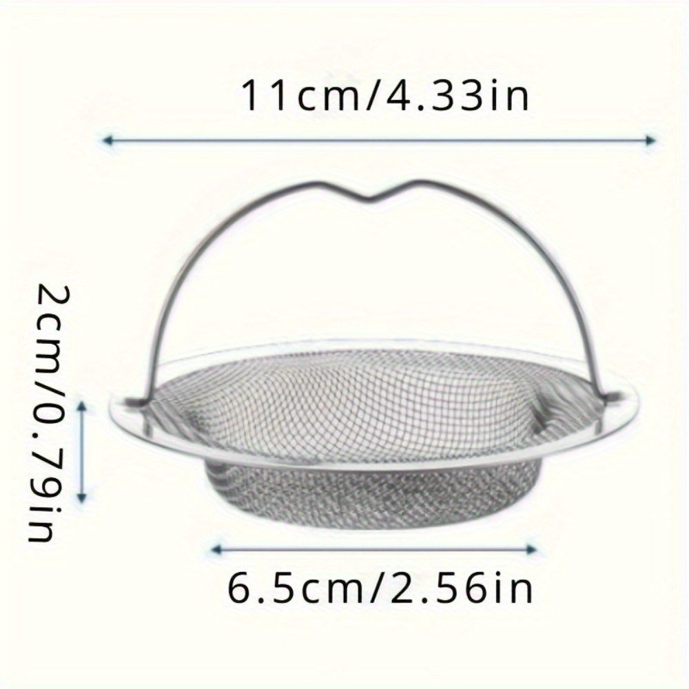3/6 Pcs 316 stainless steel sink filter set with non-slip handle - Premium kitchen and bathroom drain filter - Hair catcher, food and debris clog prevention - rust-resistant durable mesh drain cover