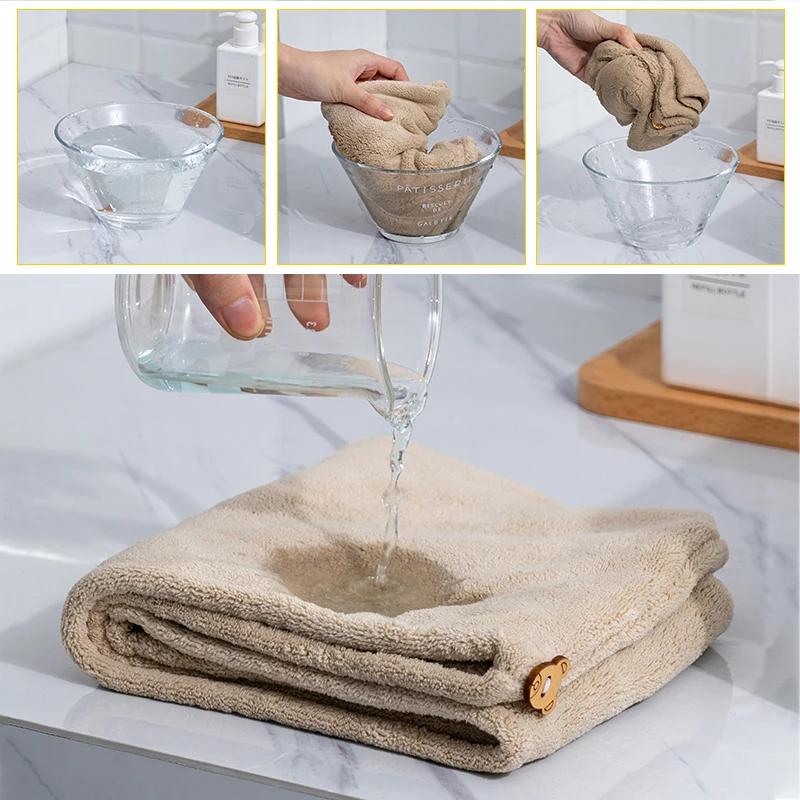 PINK Women's Microfiber Hair Towel (1 Piece), Anti-frizz & Quick-drying Towel With Elastic Band, Soft Hair Towel For Bathroom Shower