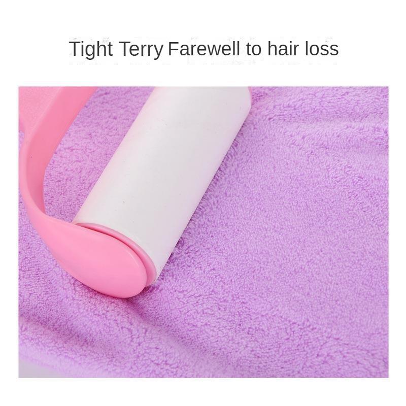 PINK Women's Microfiber Hair Towel (1 Piece), Anti-frizz & Quick-drying Towel With Elastic Band, Soft Hair Towel For Bathroom Shower