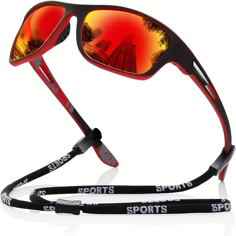 1/ 2pcs Fashion Packaged Anti-Glare Sunglasses Set with Eyewear Strap – Unisex Design for Fishing, Cycling &amp; Outdoor Adventures, Ideal for Travel &amp; Daily Wear