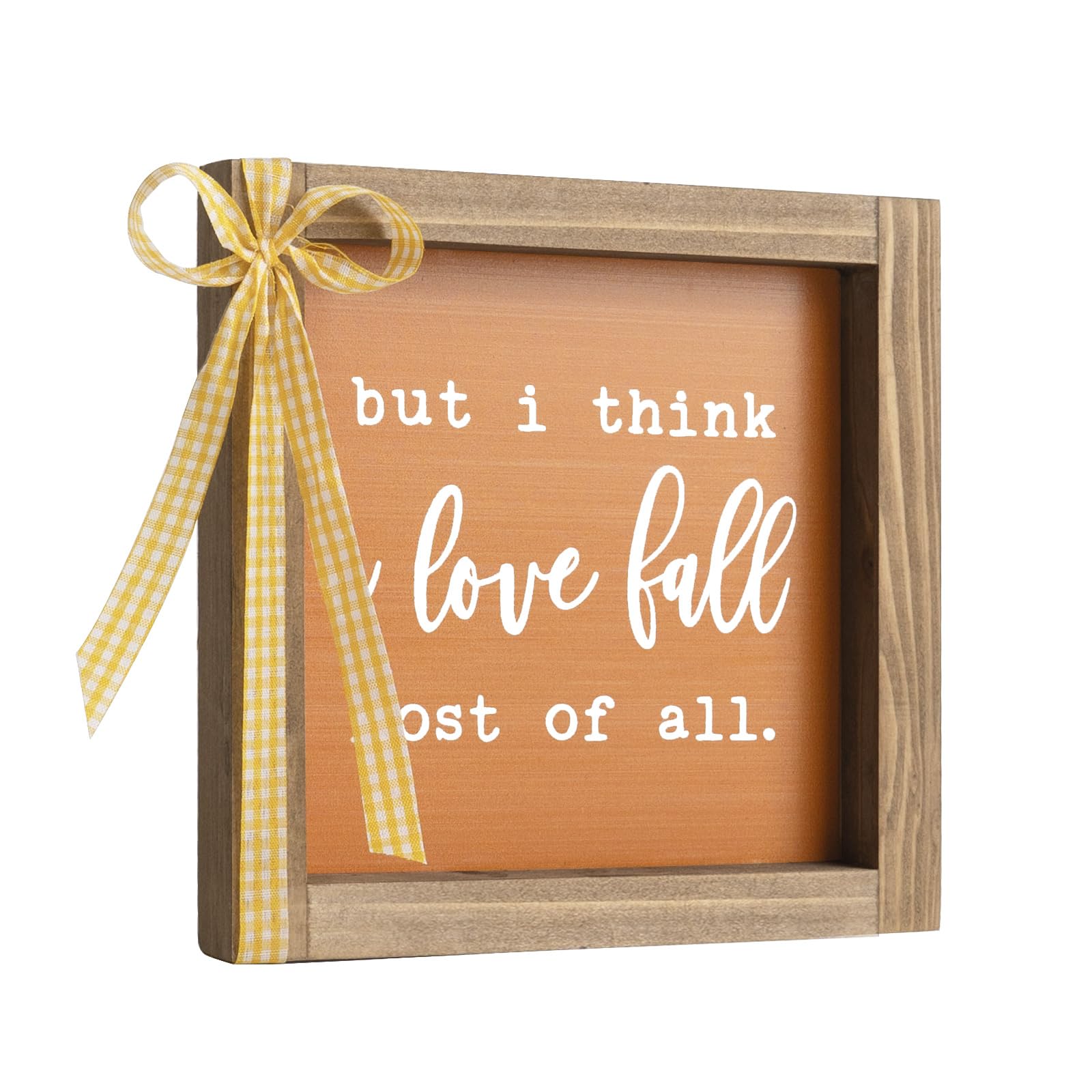 Fall Wooden Sign, Fall Decorations for Home, Indoor Love Autumn Thanksgiving Centerpieces for Tables Wall Shelf Office Desk Fireplace Mantle Tiered Tray Farmhouse House Decor