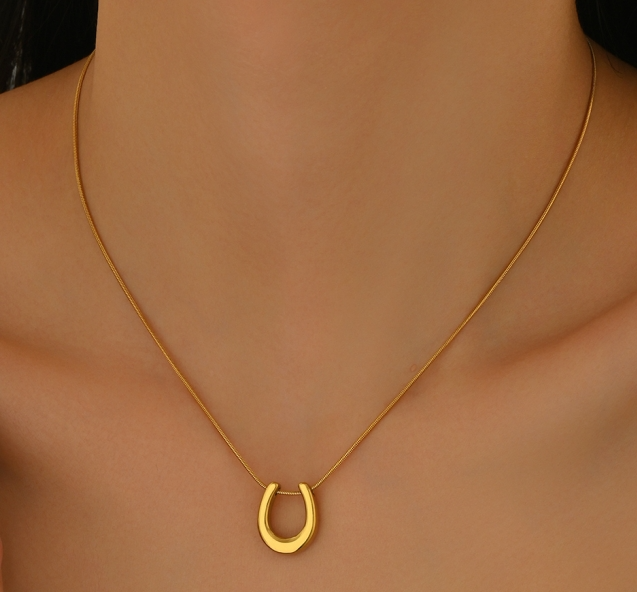 Lxalry 18K Gold-Plated Stainless Steel Necklace - Modern Minimalist Hypoallergenic Jewelry, Tarnish-Free Skin-Safe Gift for Women/Wife/Mom, Everyday & Special Occasion Luxury