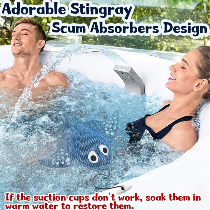 Hot tub, hot spring floating dirt and scum absorber, used to collect dirt, oil and dirt, hot spring bath cleaner, cleanable, reusable sponge oil absorber-hot pool accessories