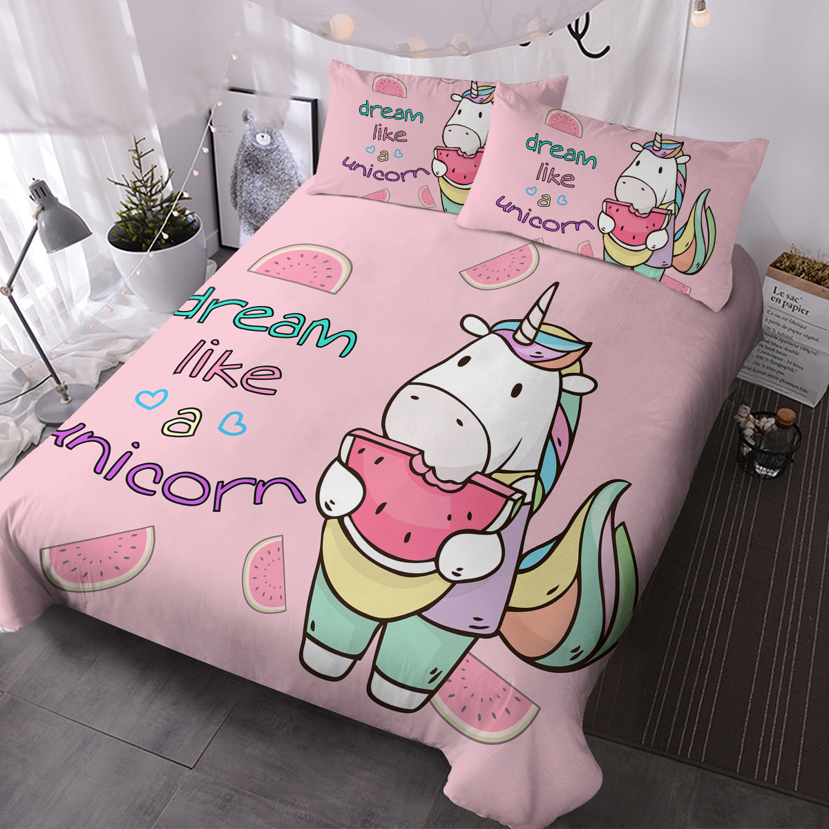 Beautiful Pattern Comforter Duvet Cover Queen Size 3 Pieces Bedding Set Easy Care and Machine Washable Duvet Cover Set Gift for Women Girls