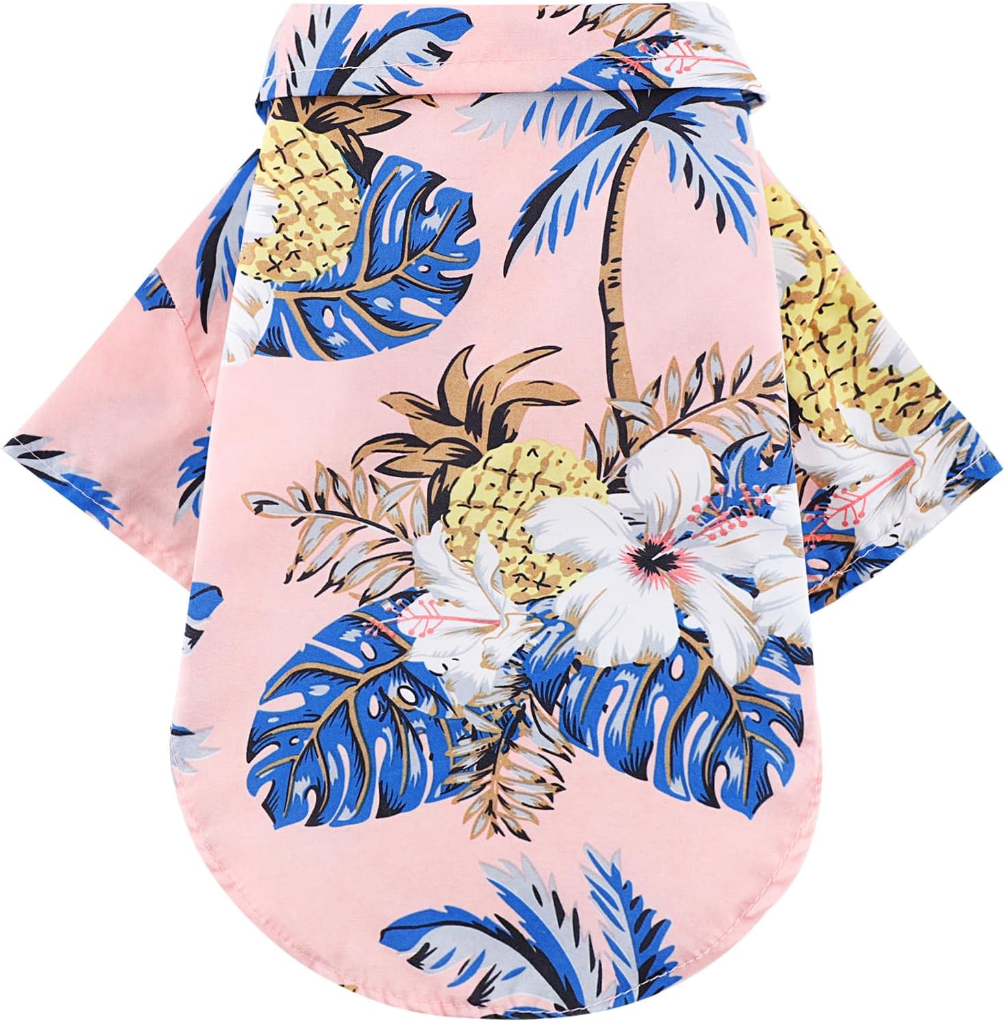 Dog Shirt Hawaii Style Pets Printed Polo Clothes Breathable for Puppy X2002
