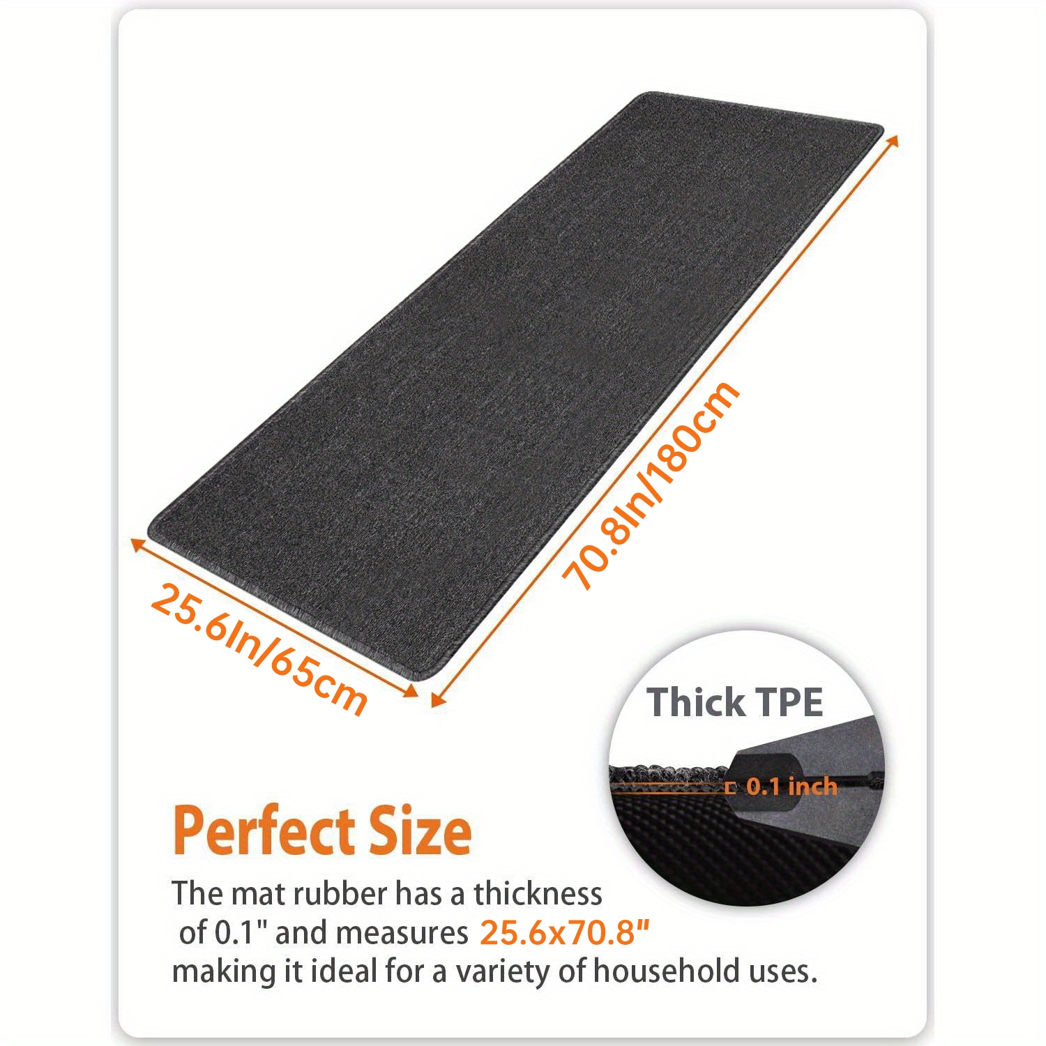1Pc Laundry Room Rug and Mats 25.6X70.8In, Supert Absorbent Runner Rugs, Satin Resistant Washable Non Skid And Under The Sink Anti Fatigue Mats For Hallway Laundry Room, Indoor Door Mats, Hallways Runners Rug