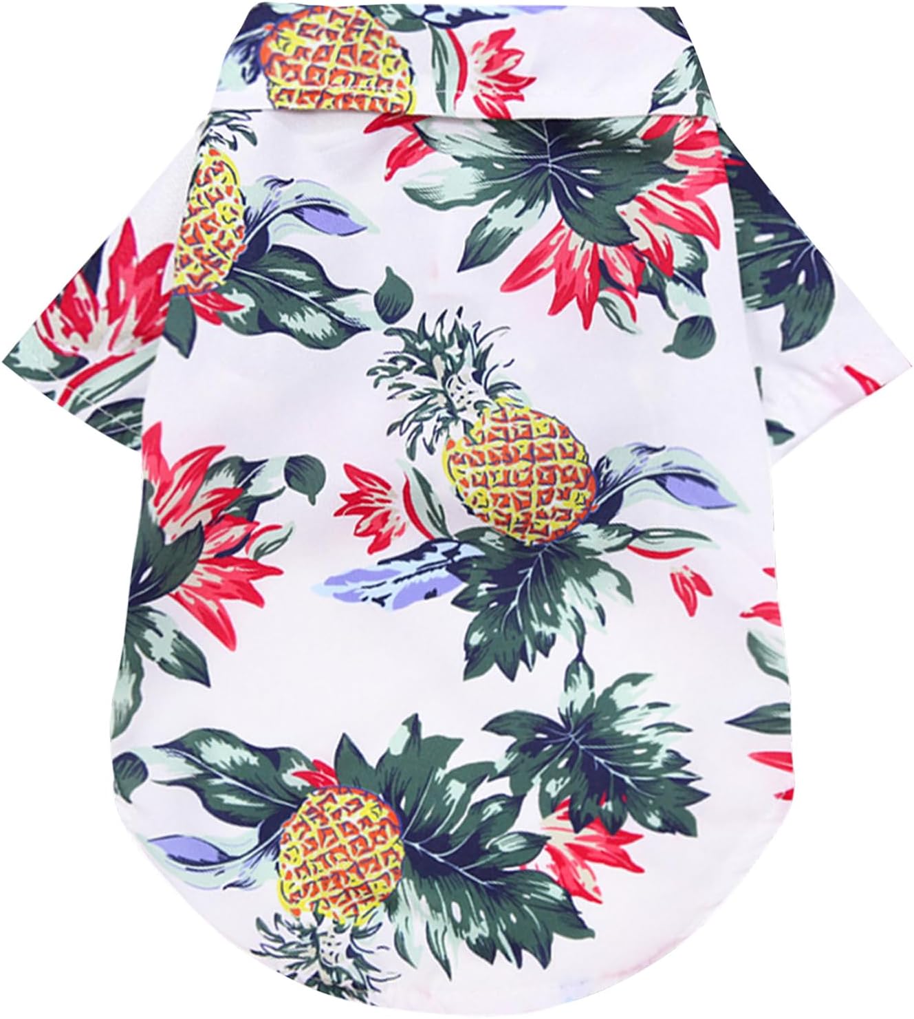 Dog Shirt Hawaii Style Pets Printed Polo Clothes Breathable for Puppy X2002